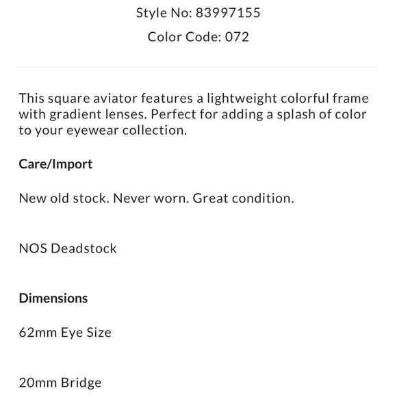 NEW Yellow Aviator Sunglasses from Free People - Picture 3 of 6